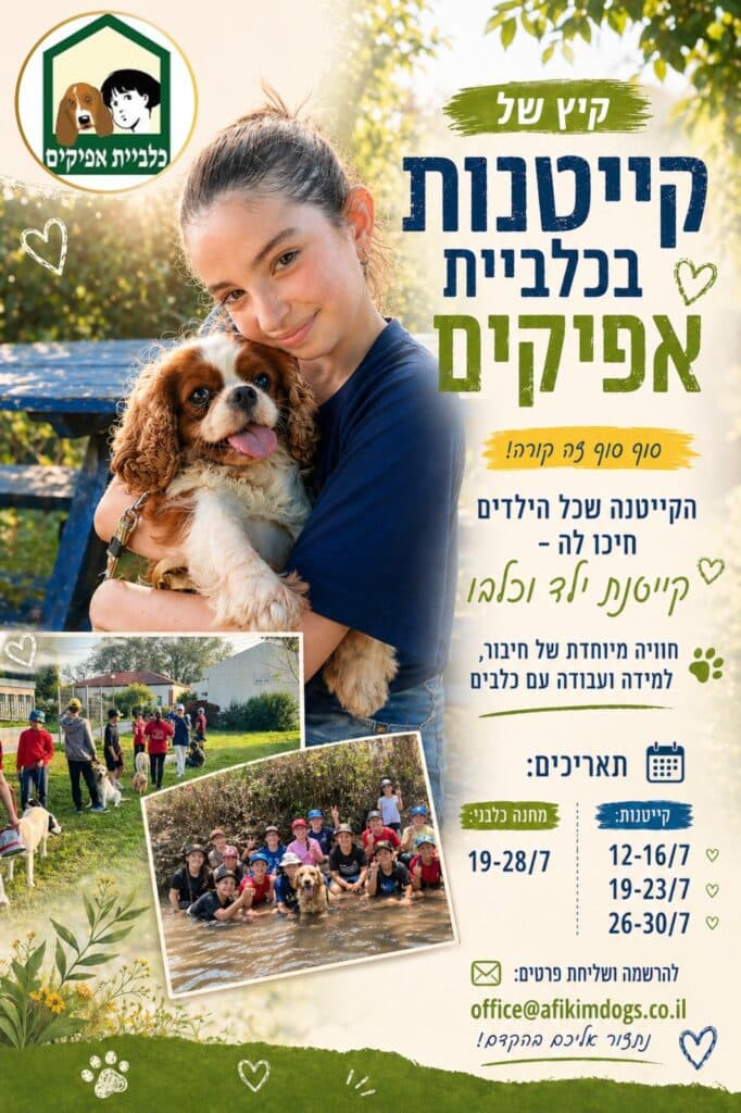 קייטנת ילד וכלבו קיץ 2026